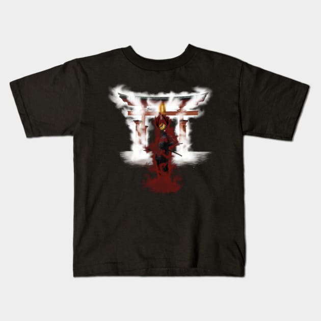 Torii Samurai Kids T-Shirt by FattoAMano